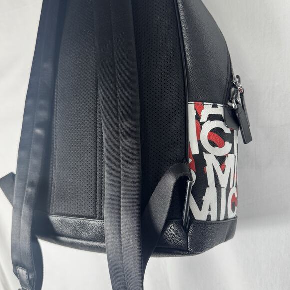 EUC Michael Kors Cooper Monogram Backpack Blk/Mandarin 37S0LCOB2B $498 - Picture 11 of 14